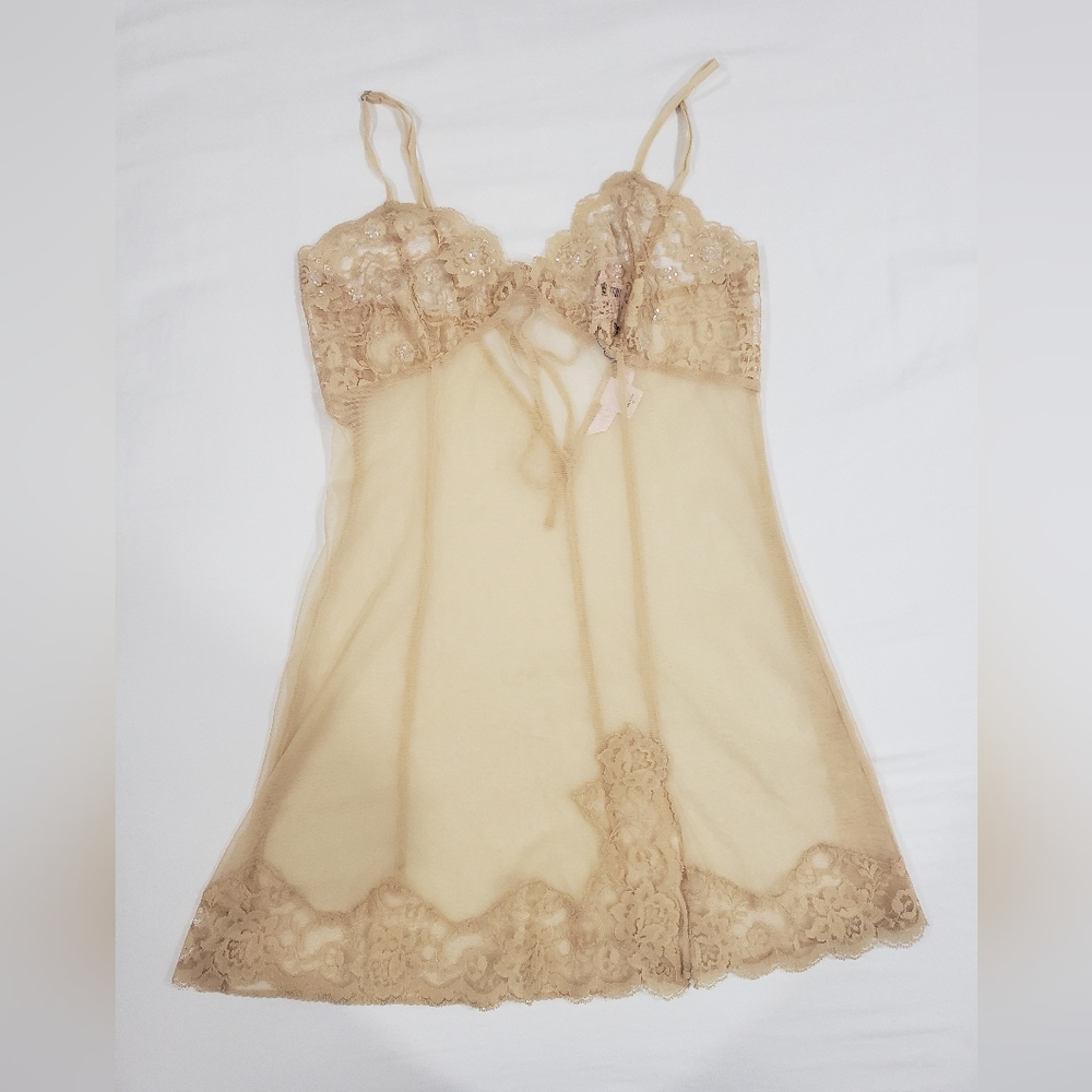 Victoria secret sheer mesh lace slip lingerie